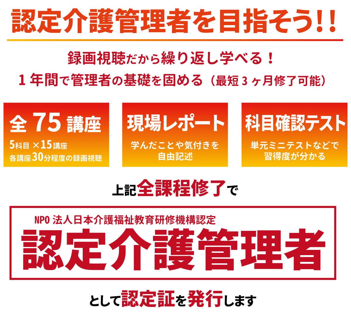 認定介護管理者を目指そう