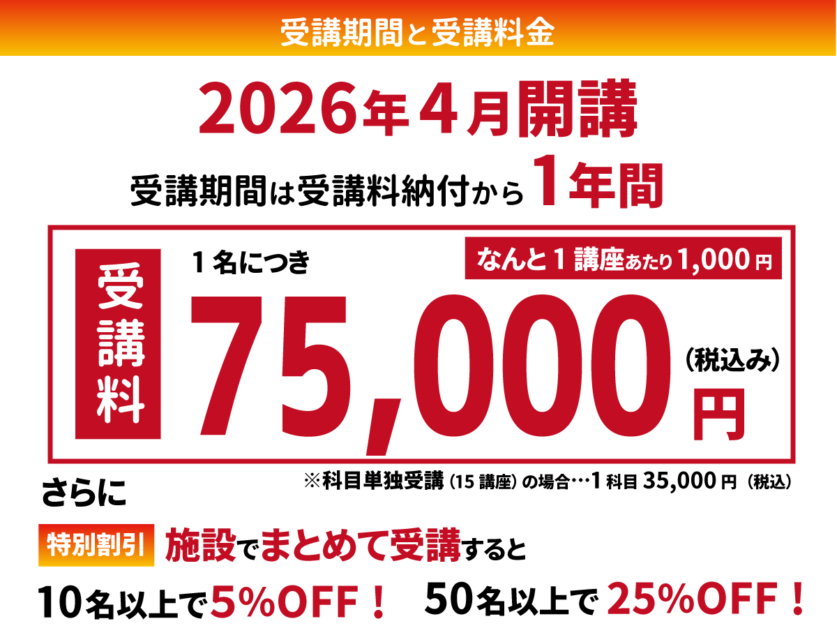 受講期間と受講料